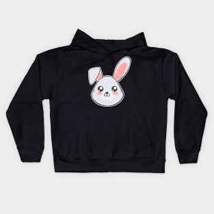 Cute Easter Bunny Face Graphic Kids Hoodie